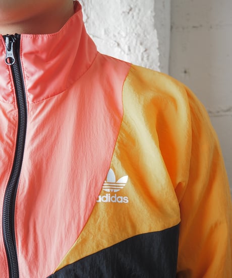 adidas Tricolor Asymmetry Nylon Jacket PI BK OR
