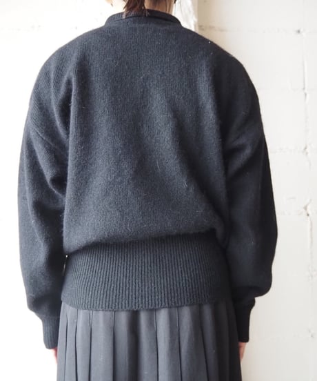 Gold Button Polo Knit BK