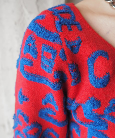 ABCDE Logo Knit RE BL
