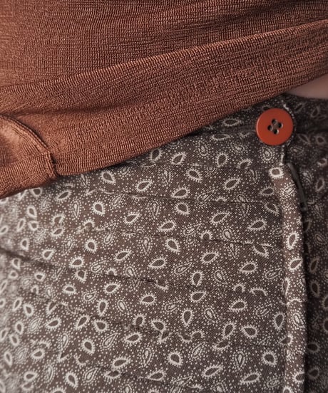 Made in Italy Paisley Pleated Skirt BR