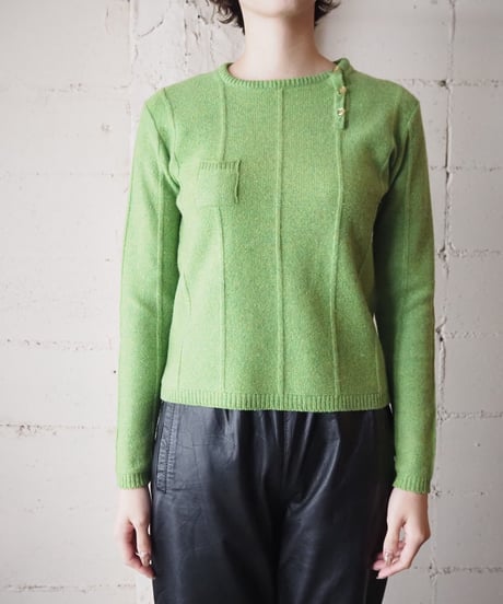 1960～70's Asymmetric Design Sweater YGN