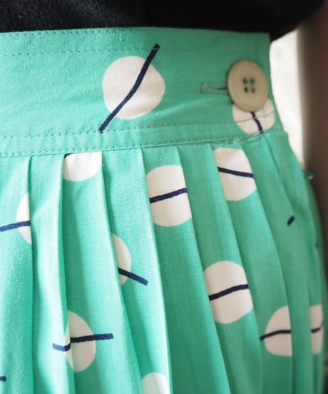 Circle Pattern Rayon Skirt GN