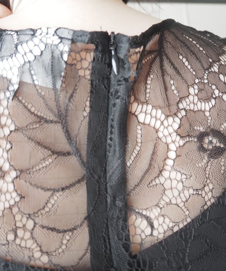 GANNI Flower Lace Tops BK