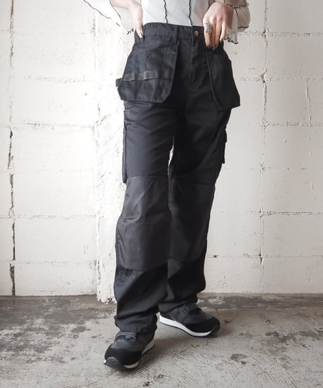 Many Pocket Design Pants BK