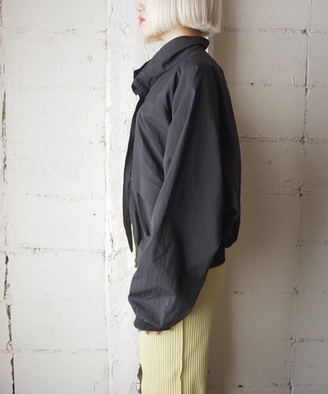 Stand Collar Nylon Jacket BK