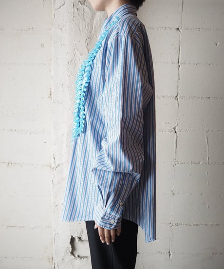 ORFEO MIX Frilled Shirt BLWH
