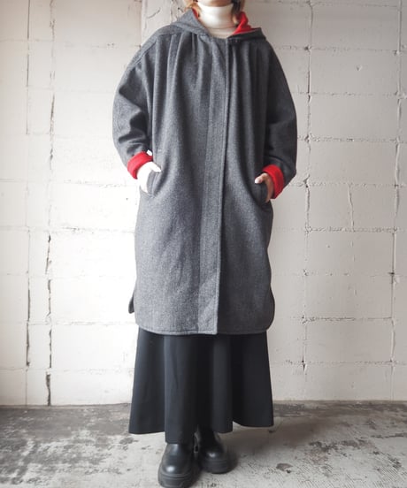 Forcaster Bicolor Herringbone Hooded Coat DGR RE