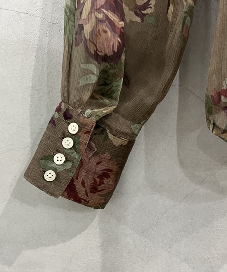"LAUREN" Flower Pattern Frilled Blouse BR