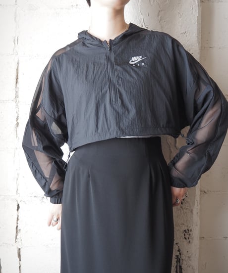 NIKE Sheer Gusset Half Zip Hoodie BK