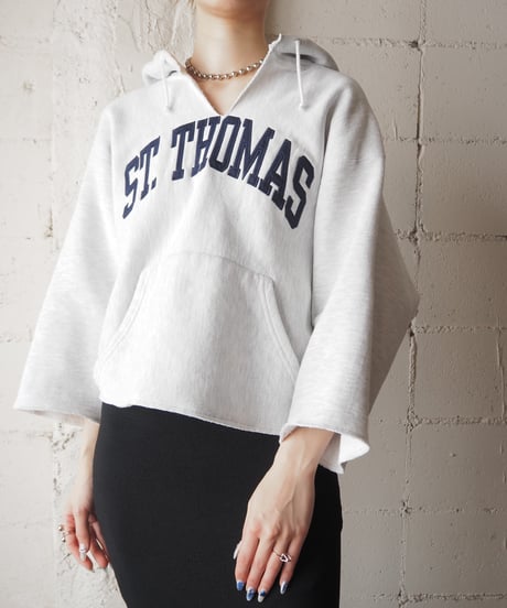 REMAKE Cut Off Hoodie GRNV