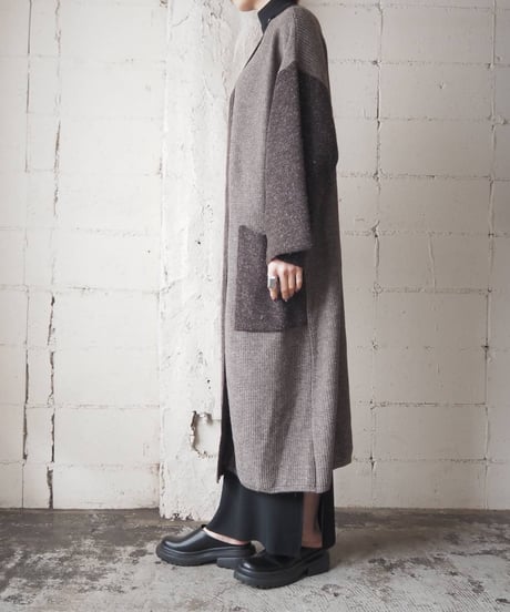 1980's marimekko Collarless Knit Coat BR