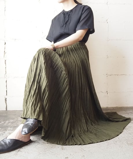 Tiered Easy Long Skirt