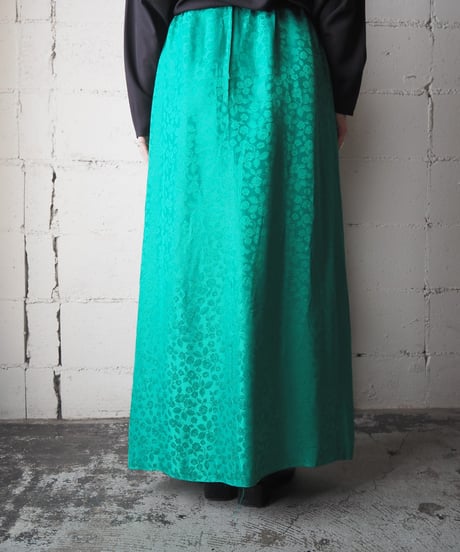 1970's Shadow Flower Long Skirt GN