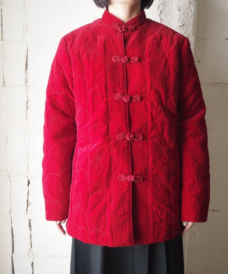 Quilted Velour China Jacket RE