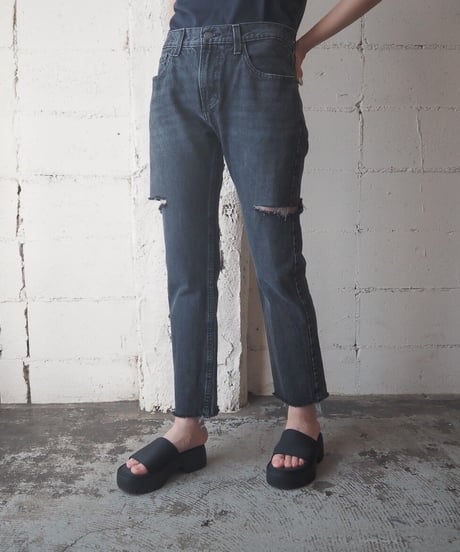 ORFEO REMAKE Levi's502 Slashed Denim BK