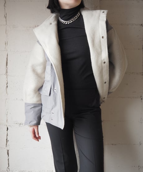 Nylon×Boa Stand Collar Jacket GRIV