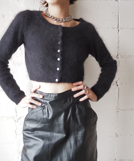 Cashmere Cropped Cardigan BK