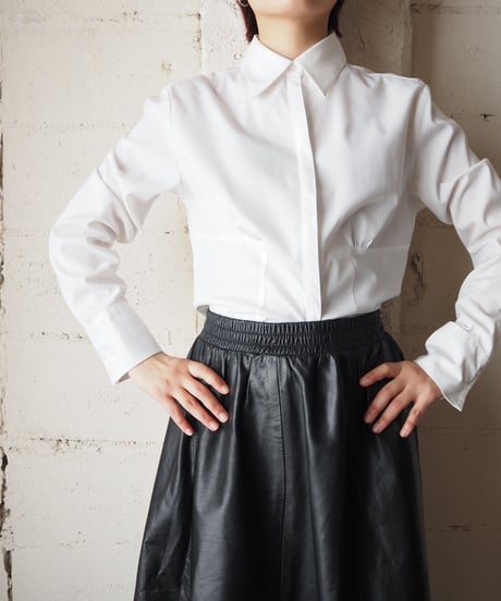 Gather Design Fly Front Shirt WH