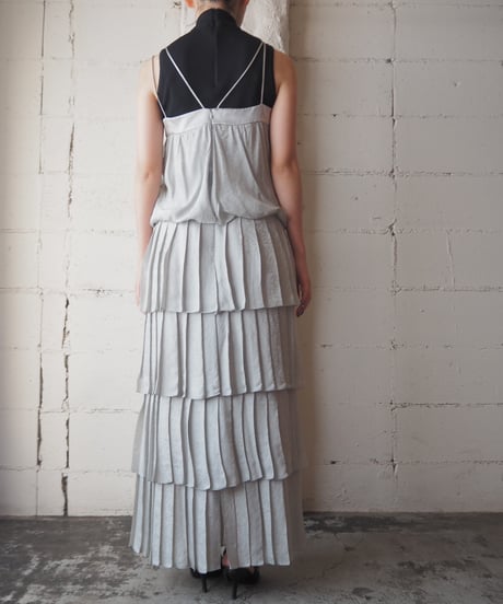 EMPORIO ARMANI Pleated Tiered Camisole Dress GR