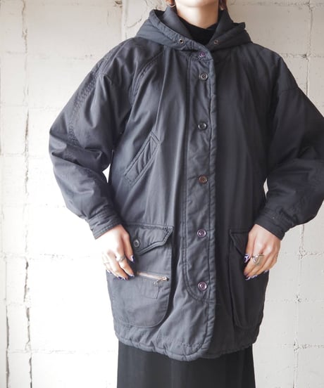 Padded Hood Mods Coat BK