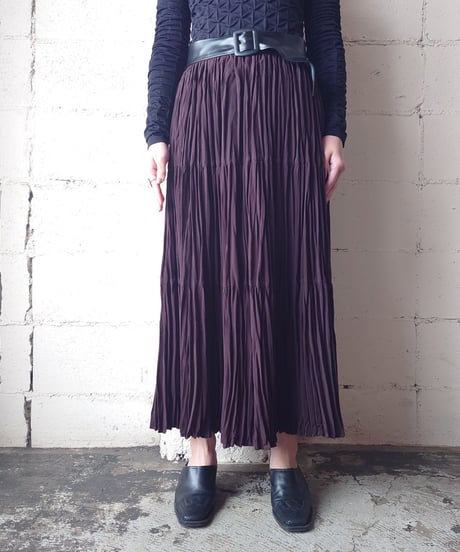 Pleated Tiered Skirt DBR
