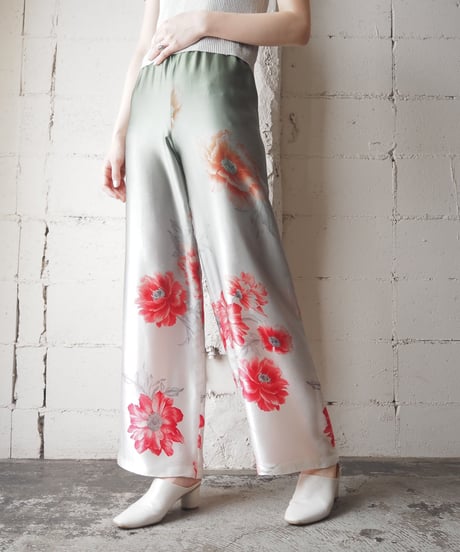 Flower Print Satin Pants GRRE