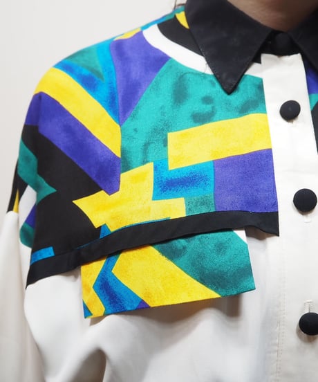Bicolor Pattern Jumpsuit BKWH
