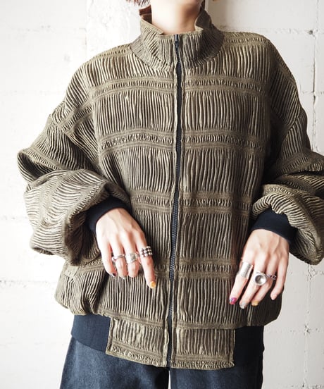 Velour Pleated Blouse Jacket KA