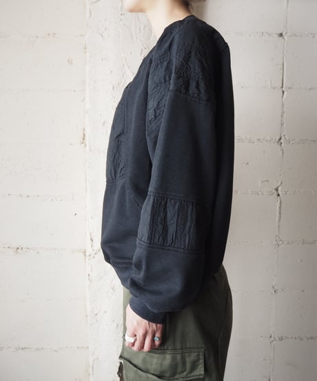 Nylon Switching Design Sweat BK