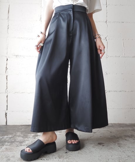 Satin Wide Pants BK