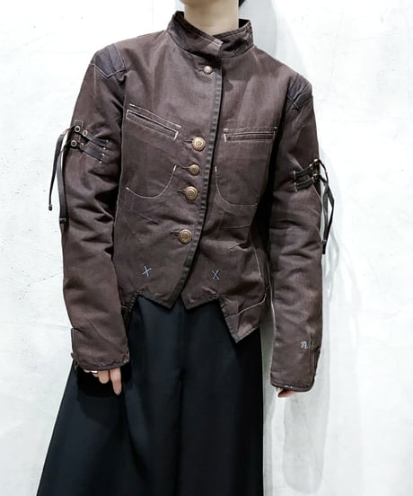Marithe + François Girbaud Stand Collar Design Jacket DBR