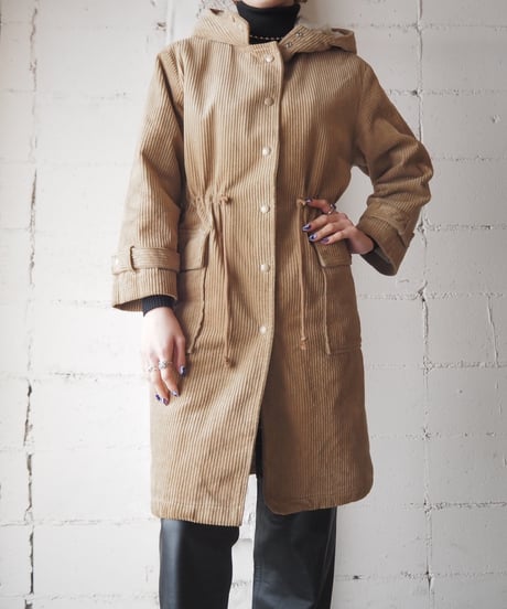 Waist Gather Corduroy Coat BE