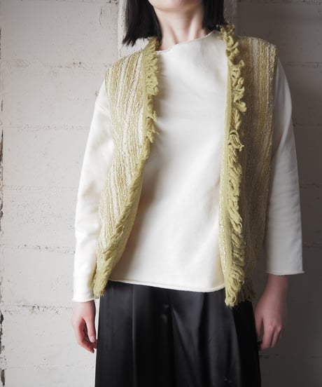 1960-70's Pure Wool Fringe Knit Vest YE