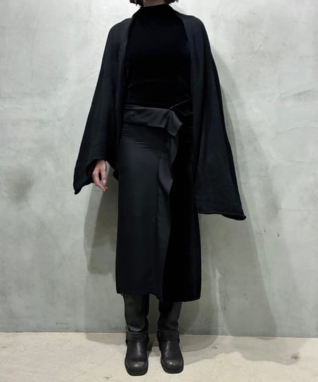 Y's Asymmetric Wool Cardigan BK