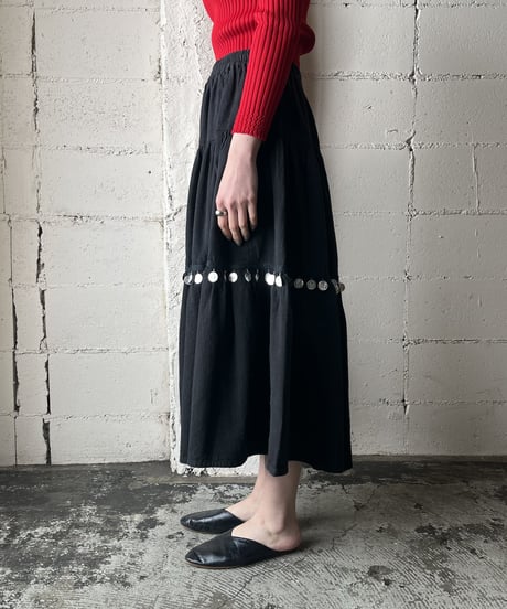 Medal Design Tiered Skirt BK