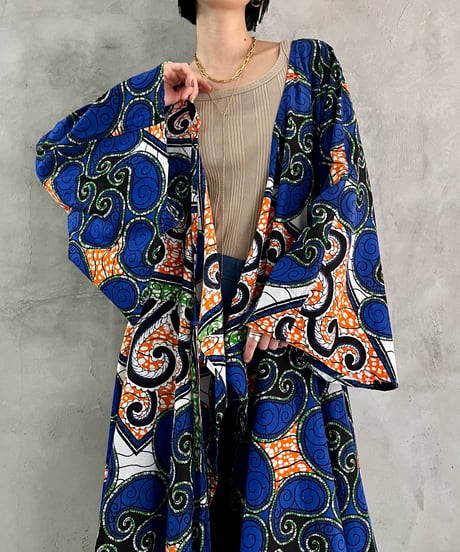 African Batik Robe Dress BLOR