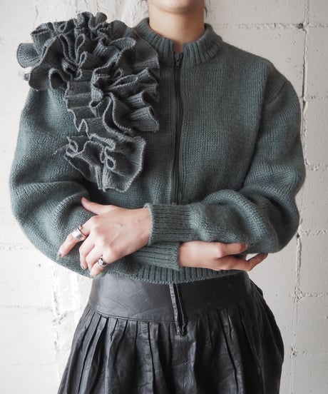 REMAKE Frilled Shoulder Knit GR