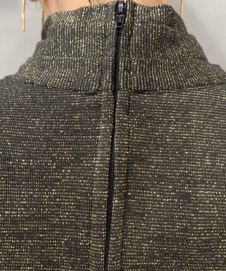 Shawl Collar Glitter  Jump Suit BKGD