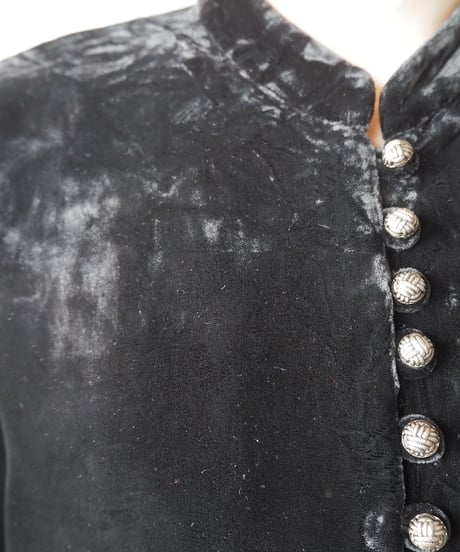Velour Many Button Shirt BK