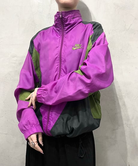 NIKE Tricolor Nylon Jacket PURKABK