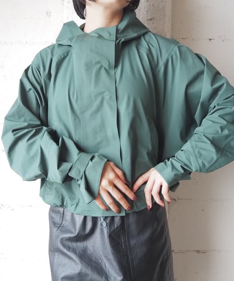 Double Zip Short Nylon Jacket GN
