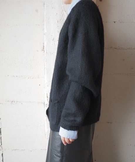 Mohair Vneck Cardigan BK