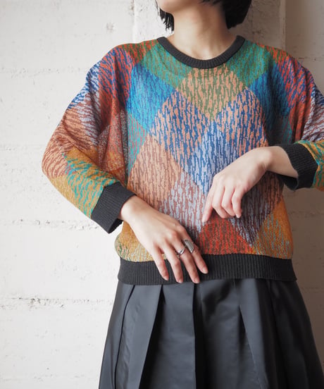 Pattere Seethough Pullover ORGNBK