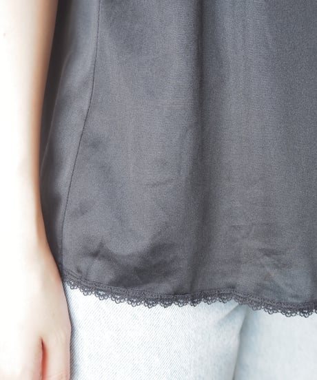 Lace × Satin Camisole BK