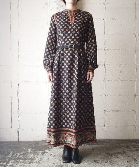 Flower Pattern L/S Drest BKRE