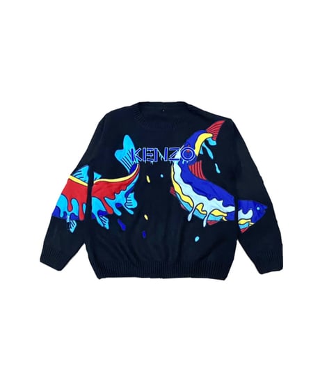 KENZO Fish Pattern Knit BK