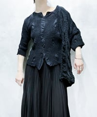 JILSANDER Textured Asymmetric Design Tops BK