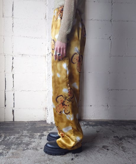Flower Pattern Easy Wide Pants YEWH