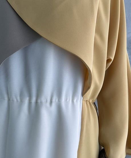 Tri Color Layered Design Dress YEIVBE