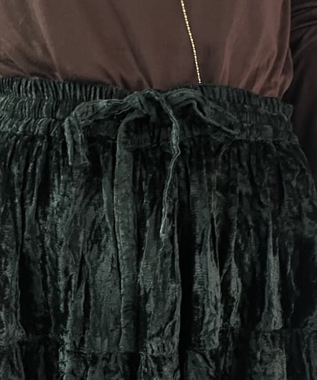 Velour Tiered Skirt GN